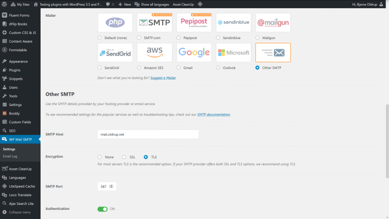 WP Mail SMTP screenshot